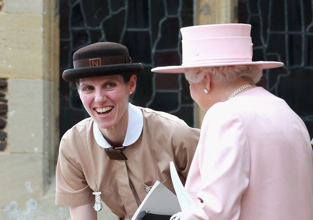 Maria with Queen Elizabeth II