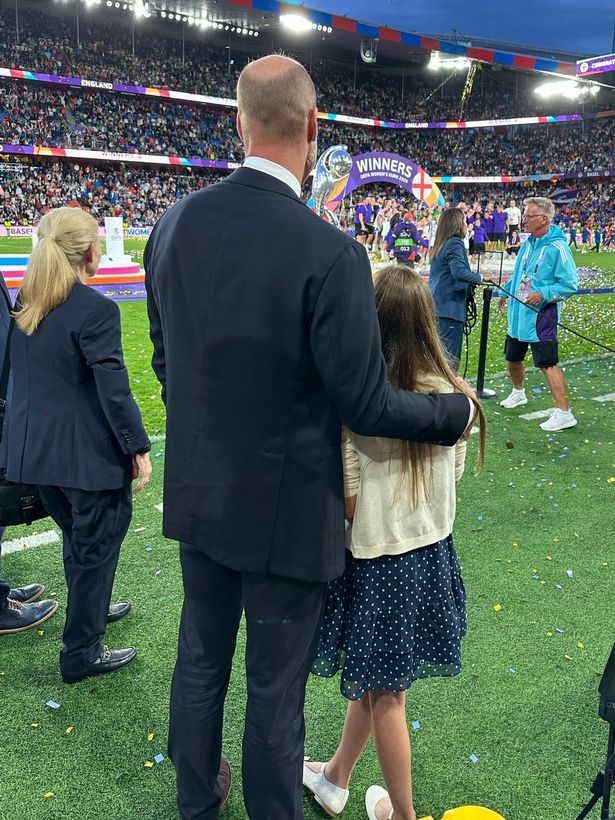 Prince William and Princess Charlotte at the Euro 2025 final