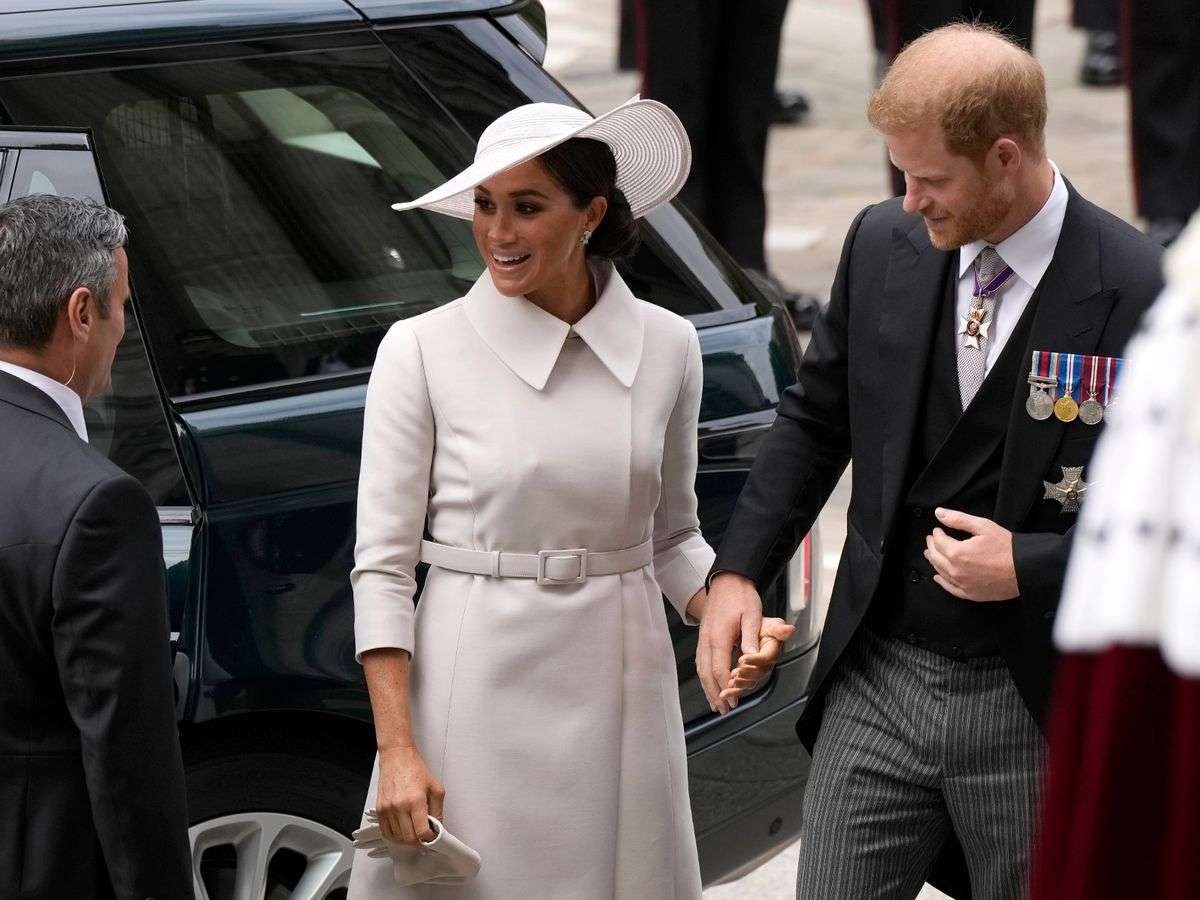 Prince Harry, Meghan Markle Participate at Platinum Jubilee's Thanksgiving Services