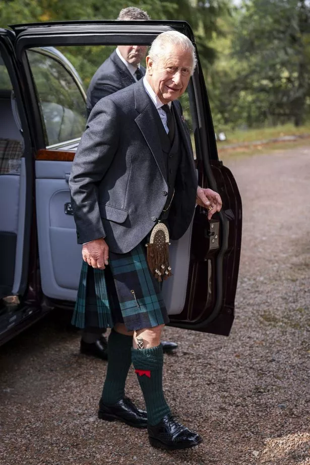 King Charles at a Sunday church service near Balmoral