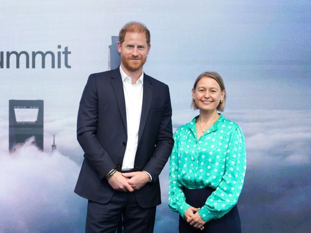Harry with Sally Davey, who is stepping down from Travalyst