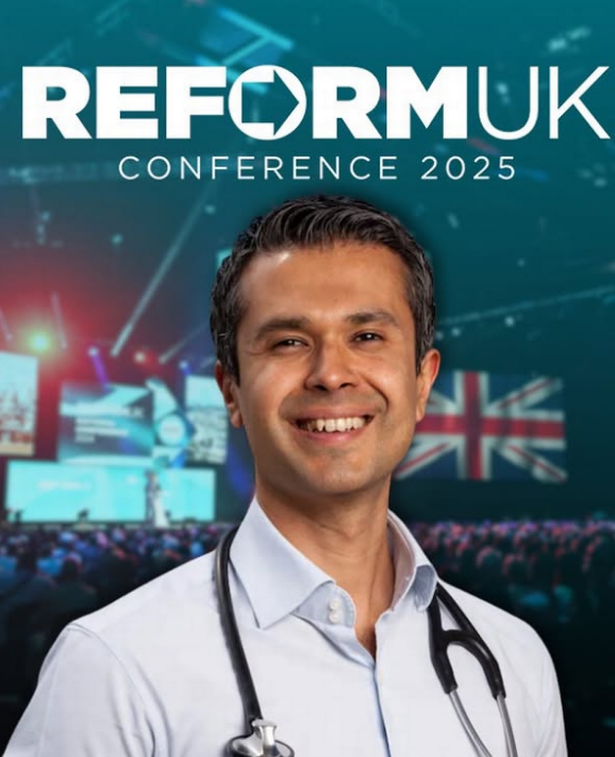 Dr Assem Malhotra spoke out at the Reform UK Conference 