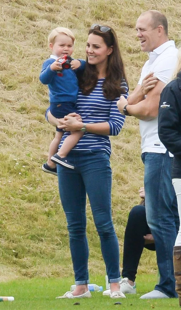 Catherine, Duchess of Cambridge, Prince George of Cambridge and Mike Tindall 