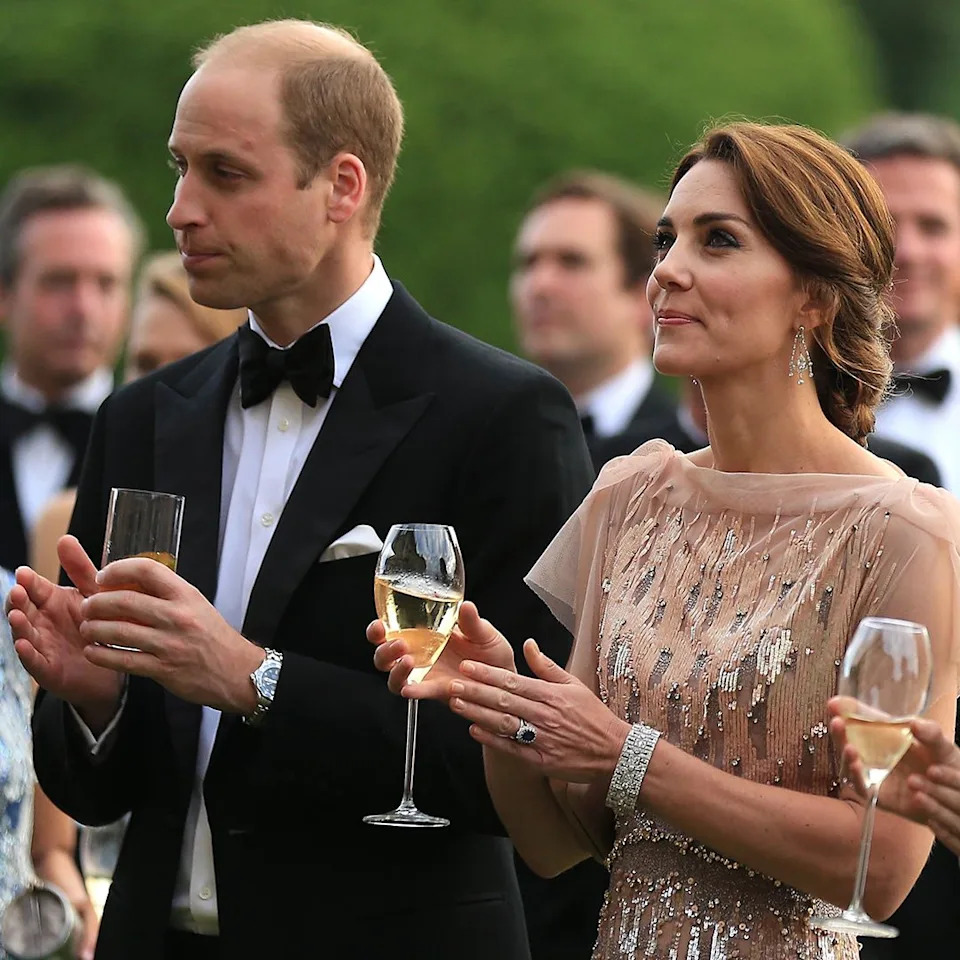 KING'S LYNN, ENGLAND - JUNE 22:  HRH Prince William and Catherine, Duchess of Cambridge attend a gala dinner in support of East Anglia's Children's Hospices' nook appeal at Houghton Hall on June 22, 2016 in King's Lynn, England. (Photo by Stephen Pond/Getty Images). 