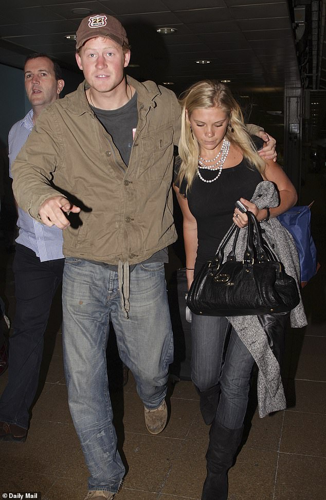 Prince Harry and his then girlfriend Chelsy Davy after a night out. The prince developed  a party persona that would define him during the 2000s