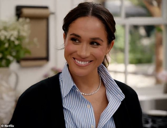Meghan revealed who said 'I love you' first when she met Harry (pictured in season two of With Love, Meghan)