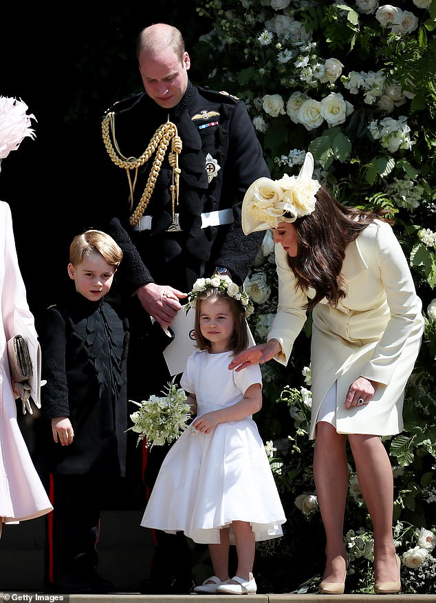 One unnamed friend claimed Kate wanted to follow 'protocol', with the bridesmaids, including Charlotte, then three, wearing tights – but Meghan disagreed