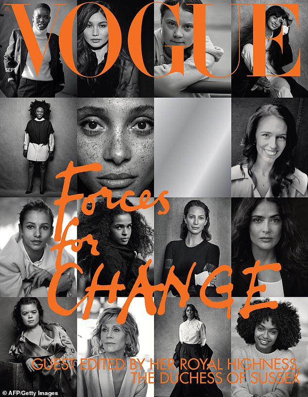 It was only three years prior to Anna's 'ban' in 2022 that Meghan - who recently released the widely panned second instalment of her Netflix lifestyle show With Love, Meghan - guest-edited the September 2019 Forces for Change issue of British Vogue (above)