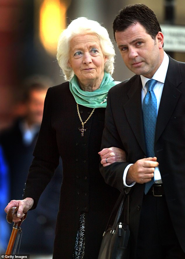 Diana's mother, Frances Shand Kydd, arriving at the Old Bailey for the trial in October 2002.