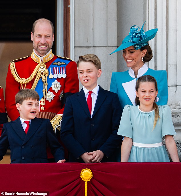 Josh revealed that the Wales family are 'joyful and spontaneous' behind the scenes. Pictured for Trooping The Colour in June