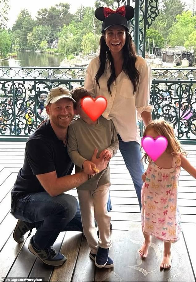 Prince Harry and Meghan on a trip to Disneyland with Prince Archie and Princess Lilibet in June