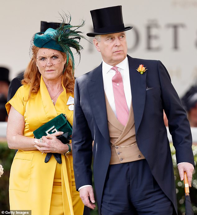 Fergie and Andrew at Royal Ascot in 2019