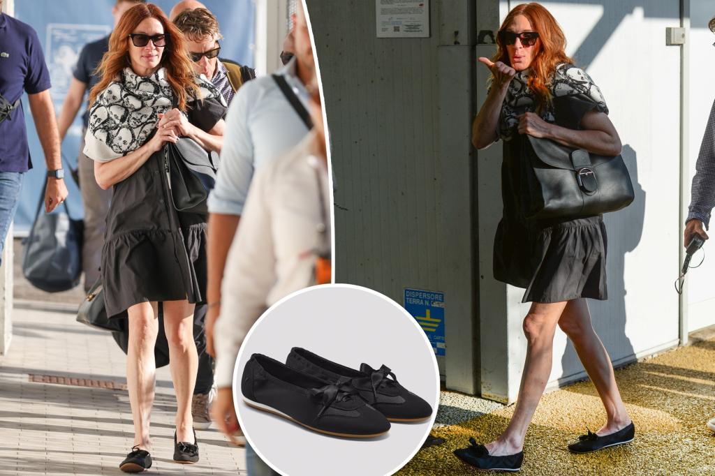 Julia Roberts steps out in Vivaia’s viral ballet sneakers Julia Roberts steps out in Vivaia's viral ballet sneakers