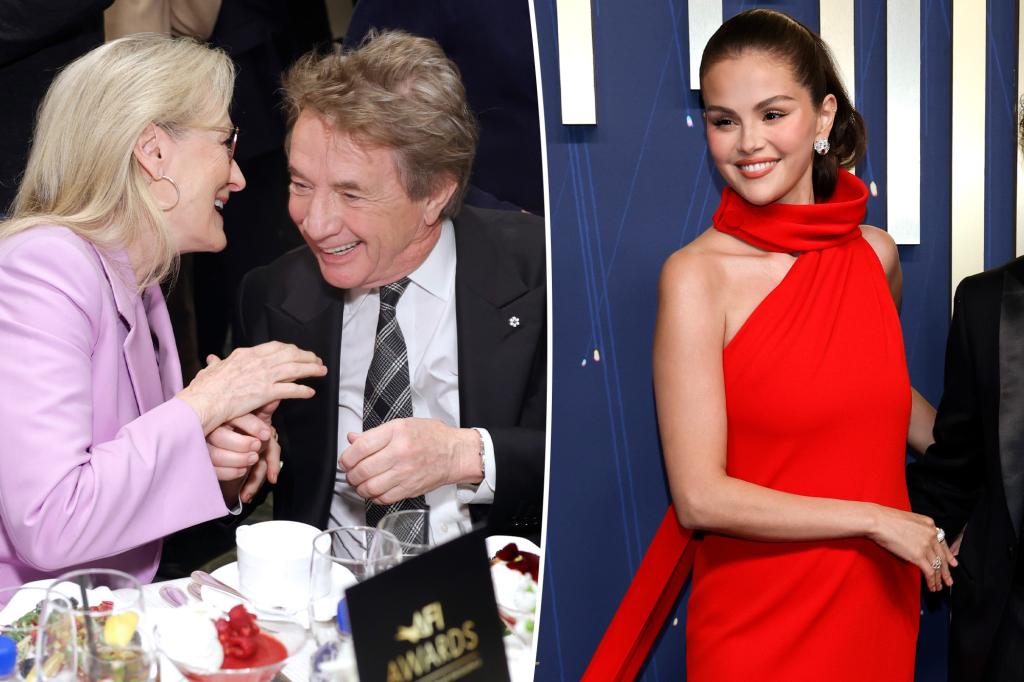 Selena Gomez catches Martin Short texting Meryl Streep at Emmys Selena Gomez catches Martin Short texting Meryl Streep at Emmys