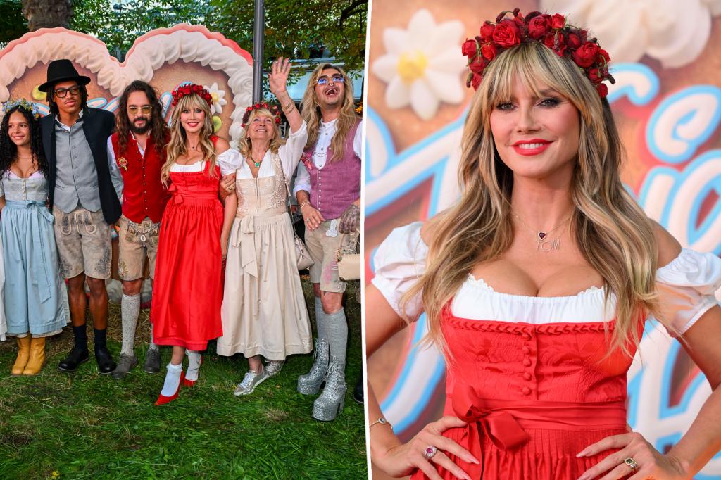 Heidi Klum poses for rare photo with all 4 kids at German festival Heidi Klum poses for rare photo with all 4 kids at German festival
