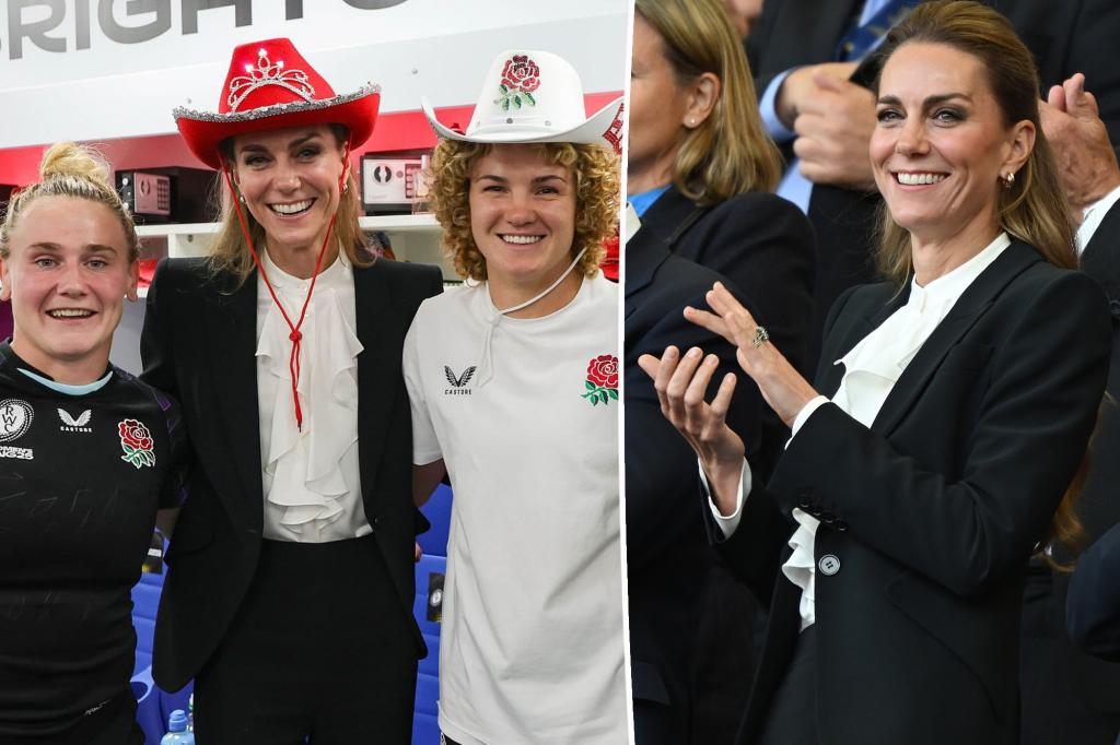 Kate Middleton gives shout out to England before the Women’s Rugby World Cup win Kate Middleton gives shout out to England before the Women's Rugby World Cup win