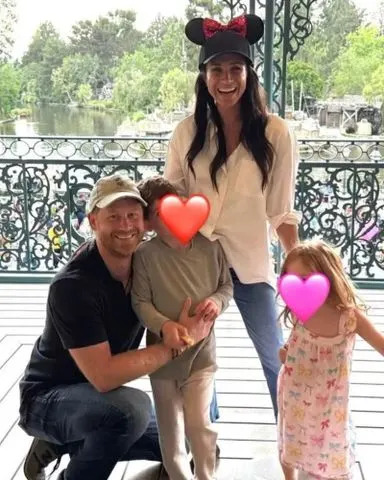 Meghan, Duchess of Sussex/Instagram Prince Harry, Prince Archie, Meghan Markle, and Princess Lilibet at Disneyland