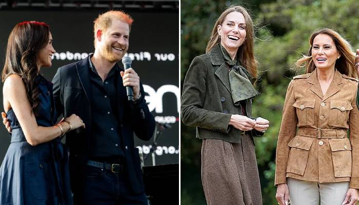 Meghan and Harry attend a charity concert just days after Kate and Melanias outing