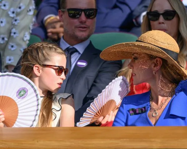 Karwai Tang/WireImage Princess Charlotte and her mother, Kate Middleton, at Wimbledon in July 2025.