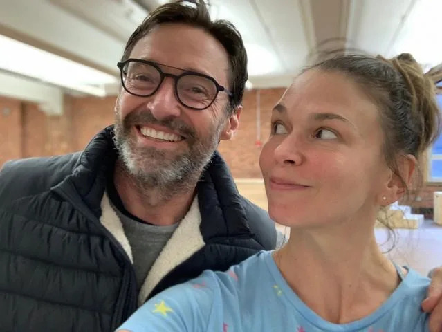 Hugh Jackman Instagram Hugh Jackman and Sutton Foster in March 2020.
