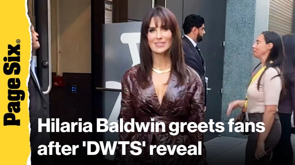 Hilaria Baldwin spotted greeting fans after 'Dancing with the Stars' cast reveal