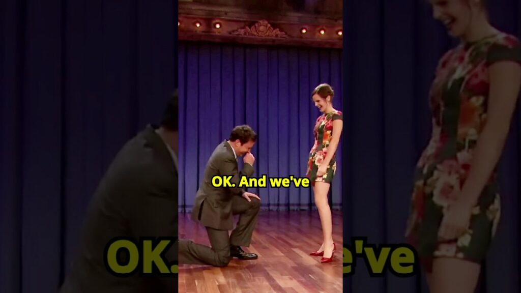 Emma Watson 🥰Teaches Romantic 😻 Dance 💃 To Jimmy fallon 😁.#shorts #jimmyfallon #EmmaWatson