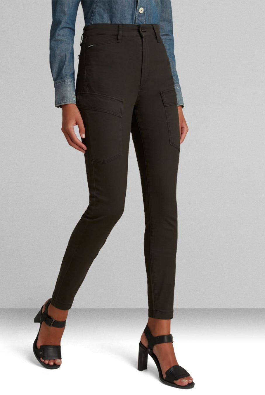 High G-Shape Cargo Skinny Pants