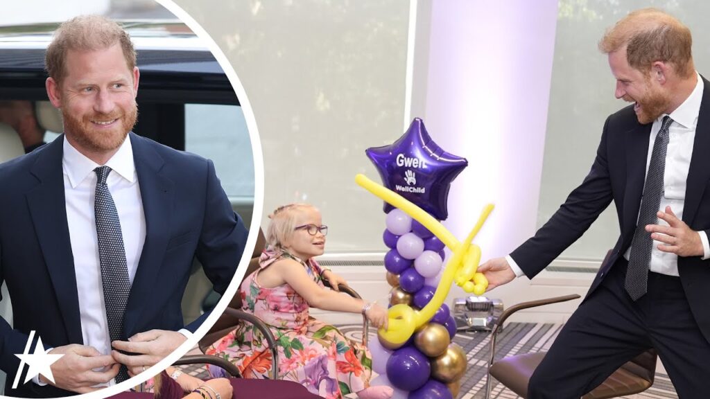 Watch Prince Harry's Playful Balloon Sword Fight w/ 9-Year-Old