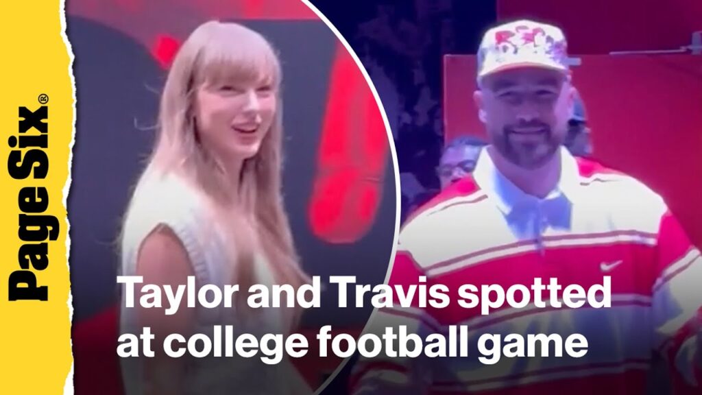 Taylor Swift and Travis Kelce were spotted at a college football game after engagement