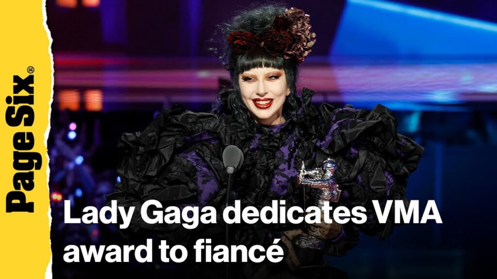 Lady Gaga dedicates MTV VMAs Artist of the Year win to fiancé