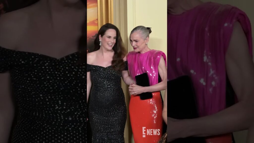 Michelle Dockery and Elizabeth McGovern reunite at the "Downton Abbey: The Grand Finale" premiere.