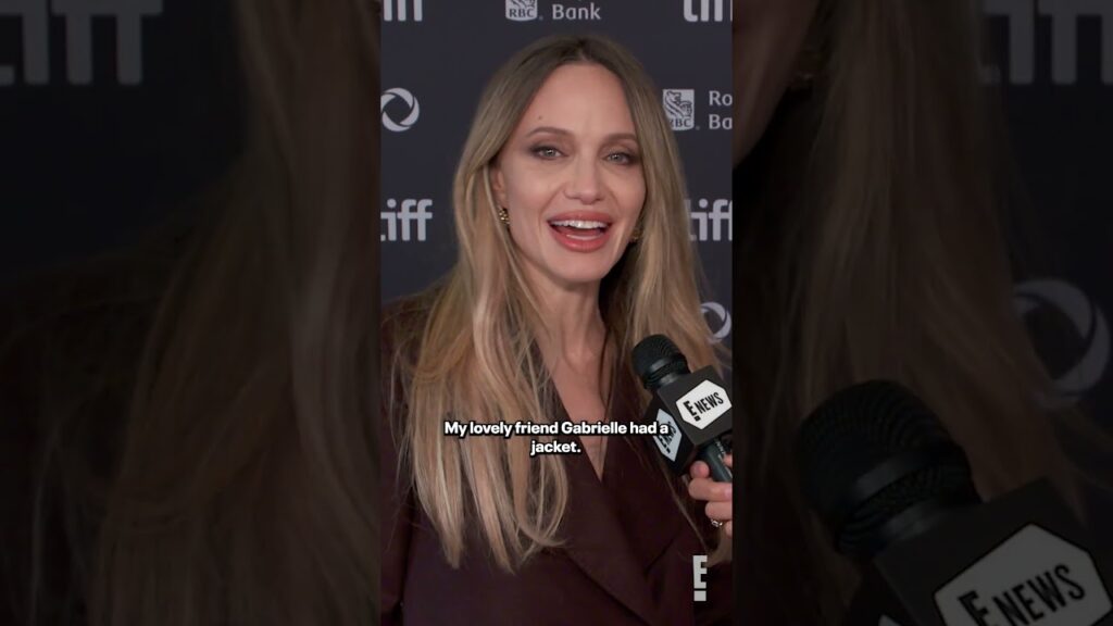 Angelina Jolie Talking About Her Outfit at TIFF