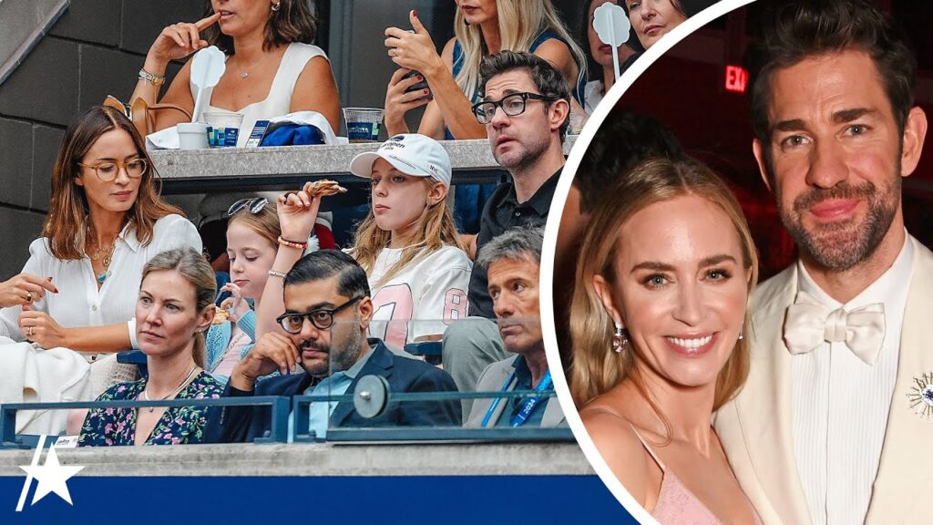 Emily Blunt & John Krasinski's RARE Outing w/ Daughters At U.S. Open