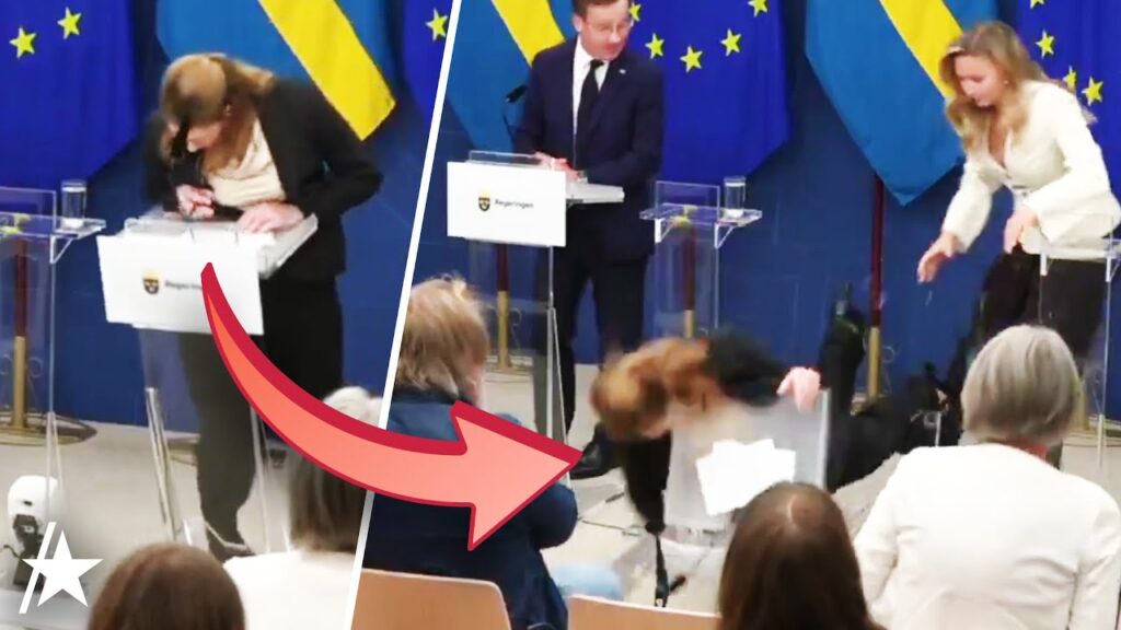 Swedish Health Minister Suddenly COLLAPSES Mid-Press Conference Swedish Health Minister Suddenly COLLAPSES Mid-Press Conference