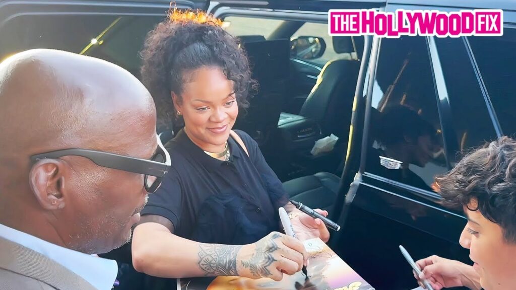 Rihanna Signs Autographs For Fans While Leaving The International Silks & Woolens Store In L.A. Rihanna Signs Autographs For Fans While Leaving The International Silks & Woolens Store In L.A.