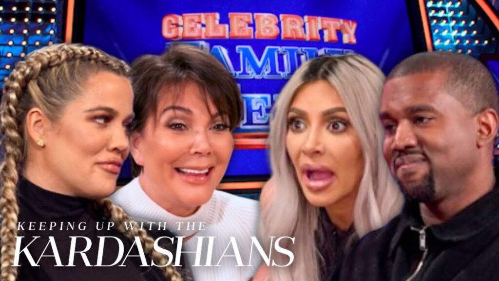 Kim Kardashian Takes Kanye West, Khloé, Kris & Kendall Jenner on Celebrity Family Feud | KUWTK | E!