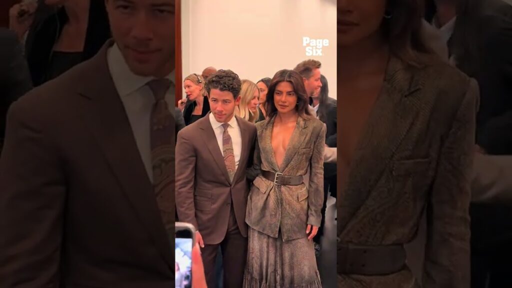Nick Jonas & Priyanka Chopra Jonas were spotted at the spring 2026 Ralph Lauren show in NYC #shorts