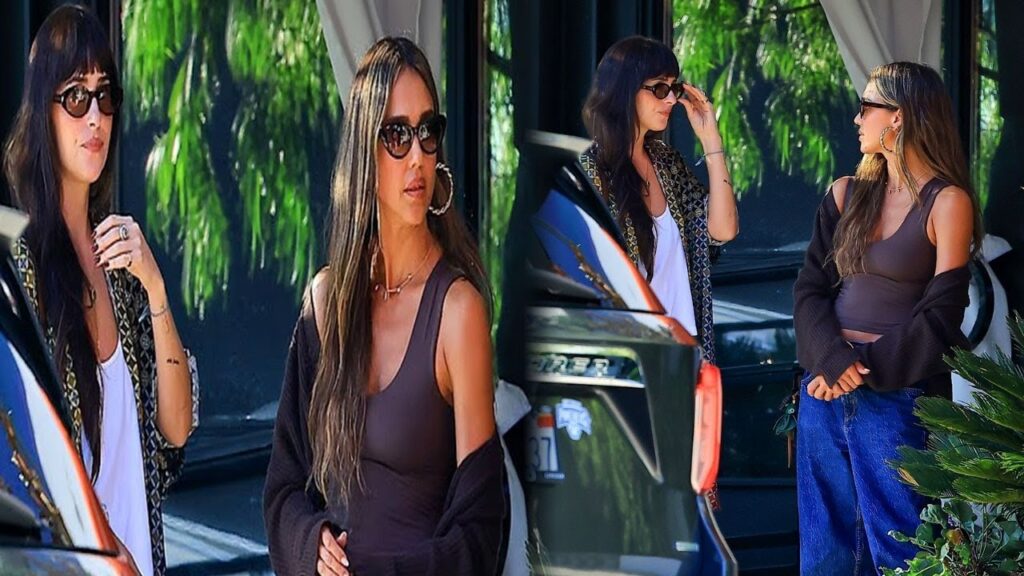 Dakota Johnson and Jessica Alba appear to be new Hollywood best friends as they grab lunch together