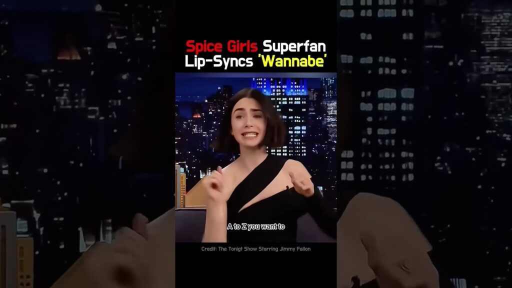 Lily Collins lip sync WANNABE #shorts #usa