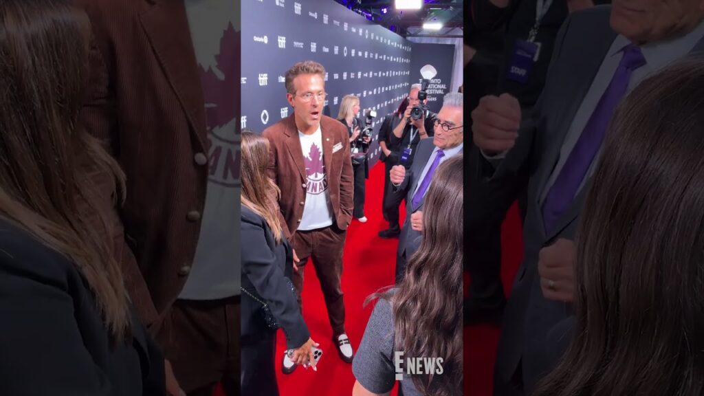 Ryan Reynolds and Eugene Levy arrive to the "John Candy: I Like Me" carpet at #TIFF.