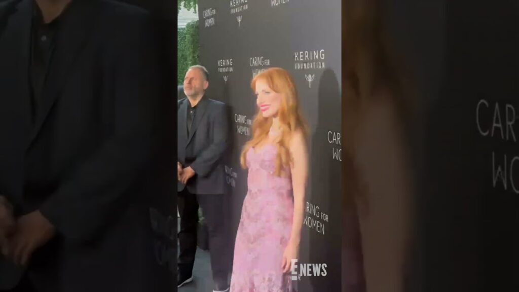 Jessica Chastain arrives to the Kering Foundation's Caring for Women Dinner in New York.