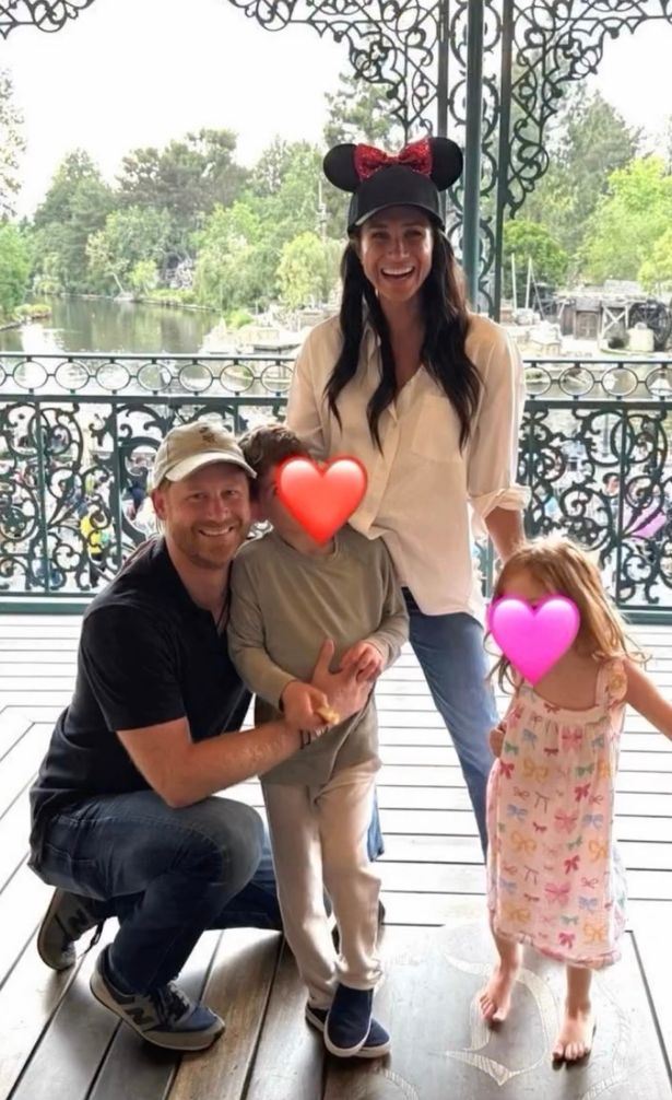 Harry and Meghan with their two children, Archie and Lilibet, whom they opt to keep out of the spotlight