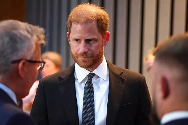 Prince Harry during an event for the Invictus Games last night after his meeting with the King