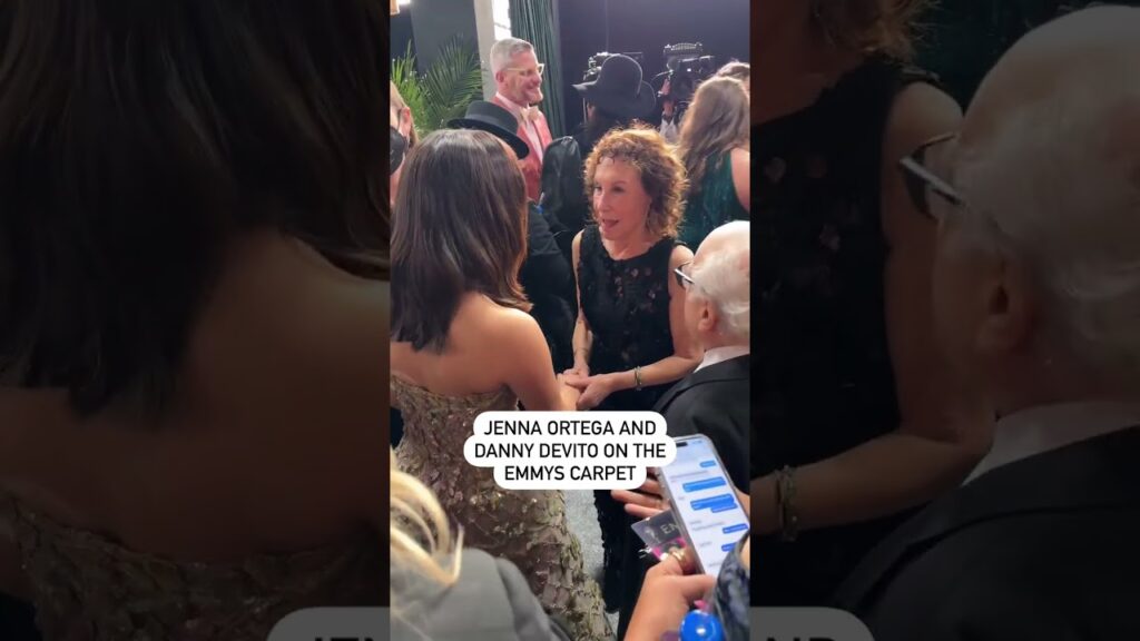 Jenna Ortega, Danny DeVito, and Rhea Perlman at the 2024 Emmys