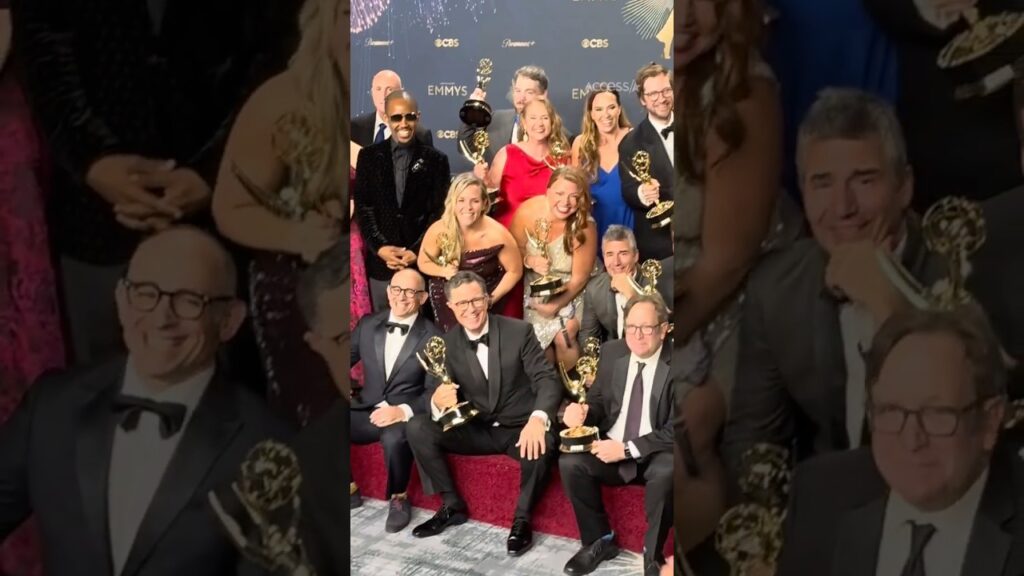 #StephenColbert and the ‘Late Show’ team celebrate their #Emmy win #StephenColbert and the 'Late Show' team celebrate their #Emmy win