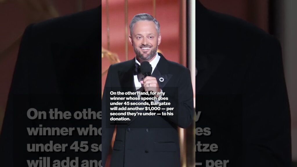 Emmys host Nate Bargatze has a genius — and generous — solution for long speeches #shorts Emmys host Nate Bargatze has a genius — and generous — solution for long speeches #shorts