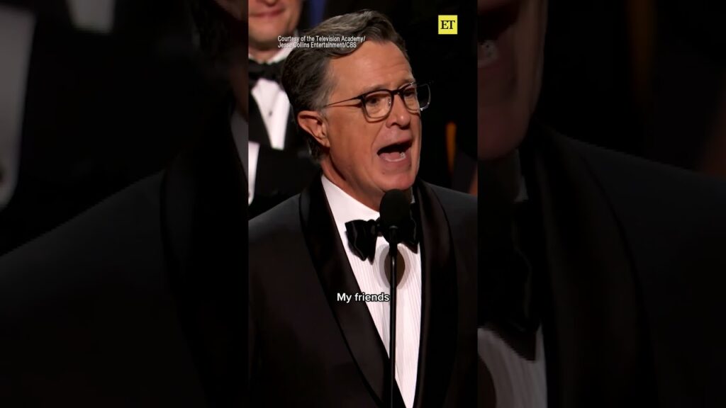 Stephen Colbert’s #emmys speech for Outstanding Talk Series earns a standing ovation from the crowd. Stephen Colbert's #emmys speech for Outstanding Talk Series earns a standing ovation from the crowd.