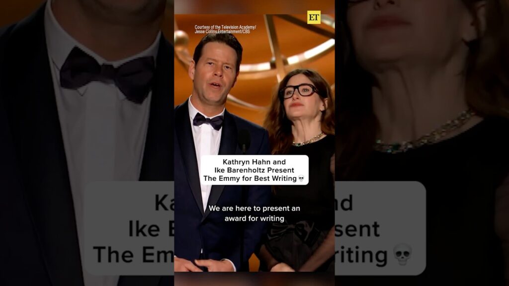 #kathrynhahn and Ike Barenholtz proved why writing is in fact important at the #emmys 😂 #kathrynhahn and Ike Barenholtz proved why writing is in fact important at the #emmys 😂