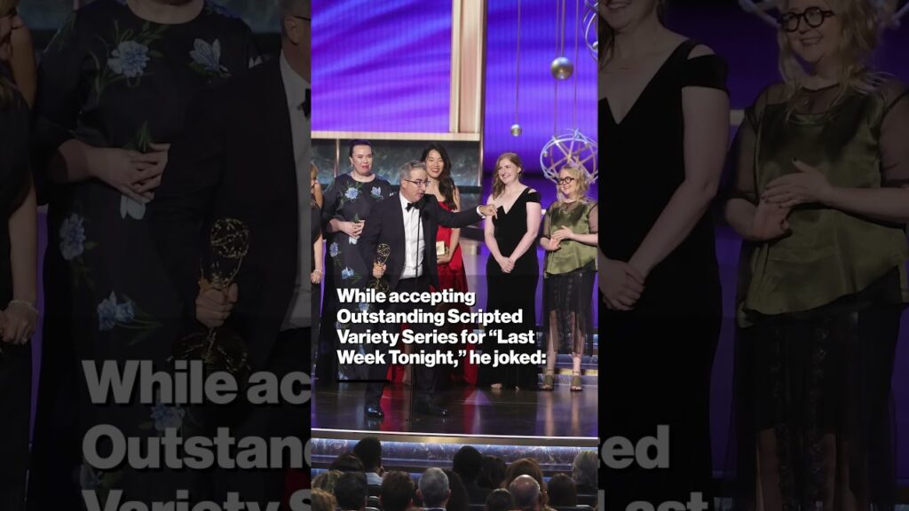 What did John Oliver say in his bleeped Emmys 2025 acceptance speech? #shorts