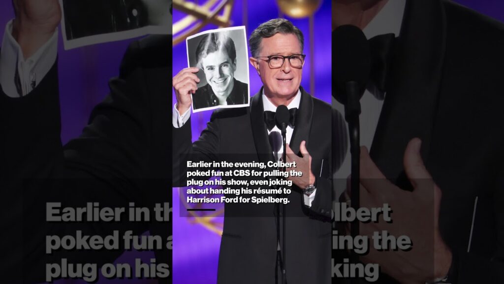 What did Stephen Colbert say in emotional Emmys speech following ‘Late Show’ cancellation? #shorts